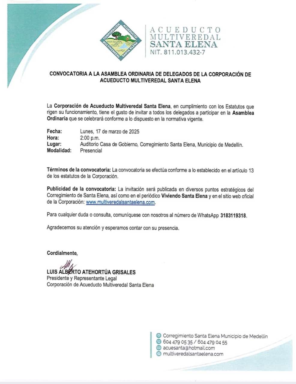 Convocatoria Asamblea Ordinaria 2025